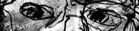 art by Nell Painter: detail from Princeton Self-portrait, 2015, charcoal on paper