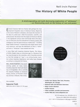 The History of White People info sheet