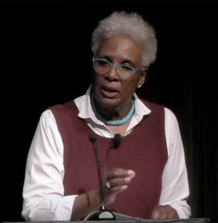 Nell speaking at Schomburg Center Oct. 4, 2022